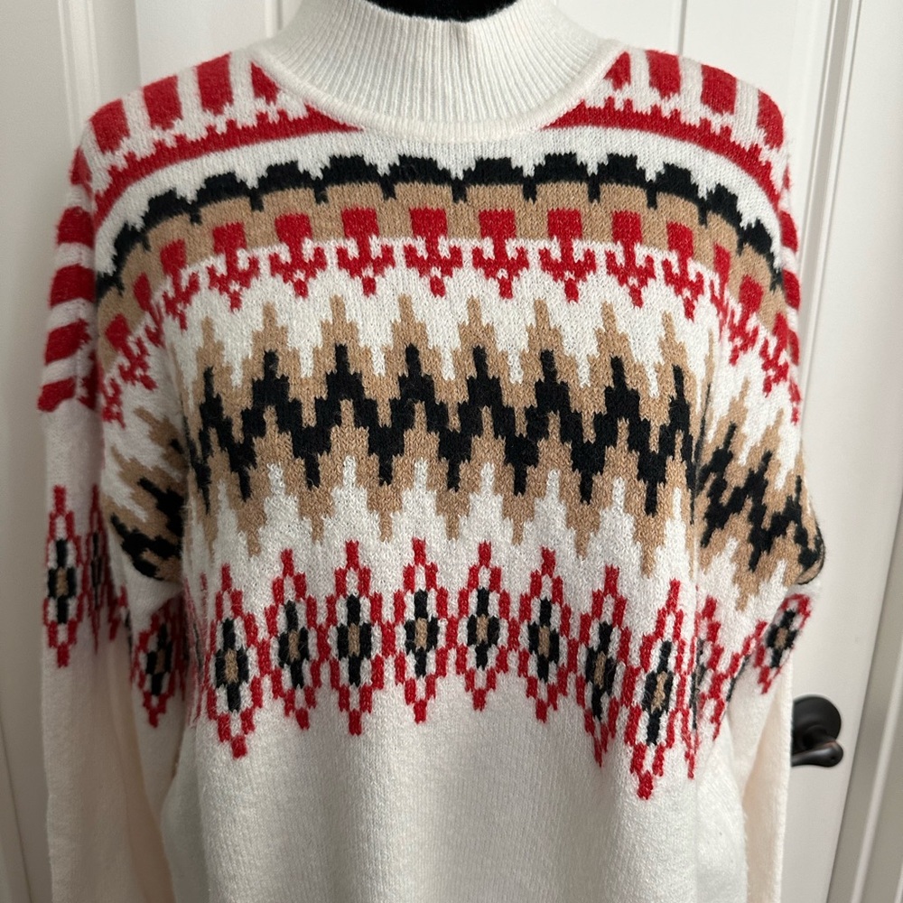 Loft mock turtleneck super soft oversized sweater. Size L. NWOT